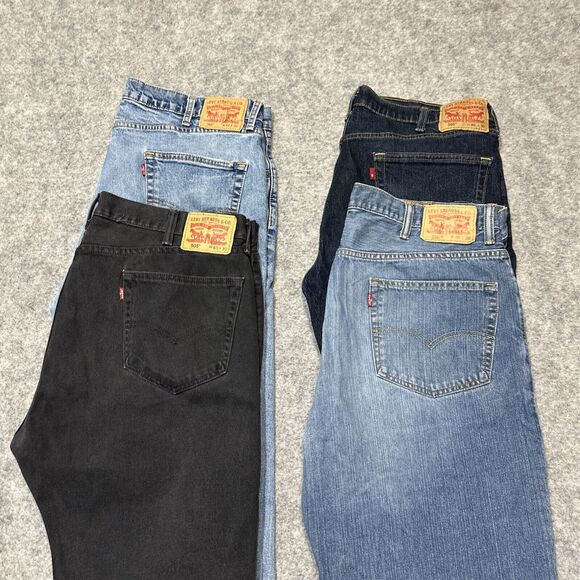 Levi's 505 / 550 Mens Grade A / B Denim Jeans Size 40x30 (Lot of 4) Work Jeans